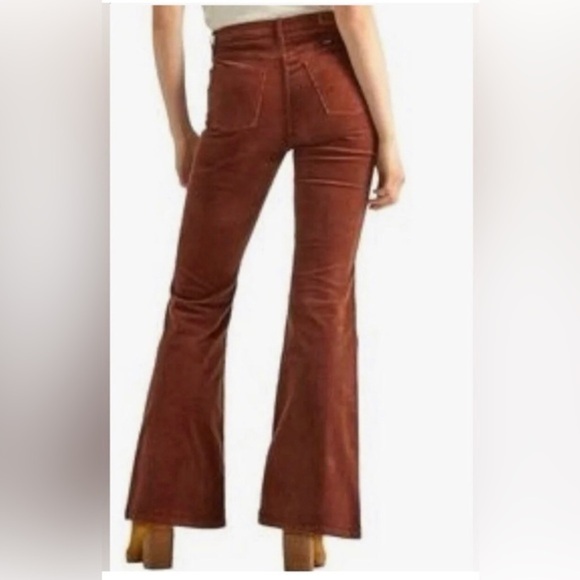 Wrangler high rise fierce flare brown corduroy jeans pants size 14/32x34 new - Picture 3 of 4